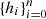 $ \{h_i\}_{i=0}^n $