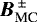 ${\vec B}^{\,{\pm}\,}_{\text{MC}}$