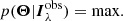 $$ \begin{aligned} p(\boldsymbol{\Theta }|\boldsymbol{I}_\lambda ^\mathrm{obs}) = \max . \end{aligned} $$