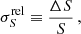 $$ \begin{aligned} \sigma _S^\mathrm{rel} \equiv \frac{\Delta S}{S}\,, \end{aligned} $$