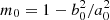 $ m_{0}=1-b^{2}_{0}/a^{2}_{0} $