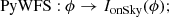 $$ \begin{aligned} \mathrm{PyWFS}:\phi \rightarrow I_{\rm onSky}(\phi ) ;\end{aligned} $$