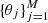 $ \{\theta_j\}_{j=1}^M $