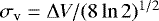 $\sigma_{\textrm{v}}=\Delta V/(8\ln2)^{1/2}$
