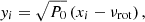 $$ \begin{aligned} y_i = \sqrt{P_0} \left( x_i - \nu _{\mathrm{rot}} \right) , \end{aligned} $$