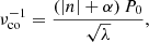 $$ \begin{aligned} \nu _{\mathrm{co}}^{-1} = \frac{\left(|n|+\alpha \right) P_0}{\sqrt{\lambda }} , \end{aligned} $$