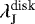 $\lambda_{\textrm{J}}^{\textrm{disk}}$