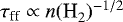 $\tau_{\textrm{ff}}\propto {n(\textrm{H}}_2)^{-1/2}$