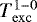 $T_{\mathrm{exc}}^{1-0}$