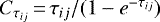 $C_{\tau_{ij}}\,{=}\,\tau_{ij} / (1-e^{-\tau_{ij}})$