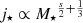 $ {j_\star}\propto{M_\star}^{\frac{s}{2}+\frac{1}{3}} $