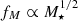 $ {f_M}\propto{M^{1/2}_\star} $