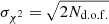 $ \sigma_{\chi^2} = \sqrt{2 N_{\mathrm{d.o.f.}}} $
