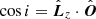 $$ \begin{aligned} \cos i = \hat{\boldsymbol{L}}_z \cdot \hat{\boldsymbol{O}} \end{aligned} $$