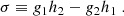 $$ \begin{aligned} \sigma&\equiv g_{1} h_{2}-g_{2} h_{1} \ . \end{aligned} $$