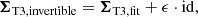 $$ \begin{aligned} \boldsymbol{\Sigma }_{\rm T3,invertible} = \boldsymbol{\Sigma }_{\rm T3,fit}+\epsilon \cdot \mathrm{id} , \end{aligned} $$