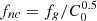 $ f_{nc} = f_g / C_0^{0.5} $