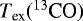 $T_{\textrm{ex}}(^{13}\textrm{CO})$