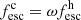 $ f^{\mathrm{c}}_{\mathrm{esc}} = \omega f_{\mathrm{esc}}^{\mathrm{h}} $