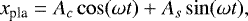 \begin{equation*}x_{\textrm{pla}}=A_c \cos(\omega t) &#x002B; A_s \sin (\omega t) ,\end{equation*}