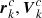$ \boldsymbol{r}^{c}_{k},\boldsymbol{V}^{c}_{k} $