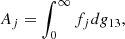 $$ \begin{aligned} A_j = \int _{0}^{\infty }f_j dg_{13}, \end{aligned} $$