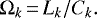 \begin{equation*} {\Omega}_k\,{=}\,L_k / C_k.\end{equation*}