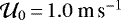 $\mathcal{U}_0\,{=}\,1.0~\mbox{m}\,\mbox{s}^{-1}$