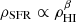 $ \rho_{\rm SFR} \propto \rho_{\rm HI}^\beta $