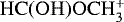 $\mathrm{HC(OH)OCH_{3}^{&#x002B;}}$