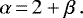 \begin{equation*}\alpha\,{=}\,2&#x002B;\beta\,. \end{equation*}
