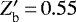 $Z&#x0027;_{\textrm{b}}\,{=}\,0.55$