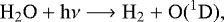 \begin{equation*} \mathrm{H_2O &#x002B; h\nu \longrightarrow H_2 &#x002B; O(^1D)},\end{equation*}