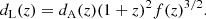 $$ \begin{aligned} d_{\mathrm{L}}(z) = d_{\mathrm{A}}(z)(1 + z)^2 f(z)^{3/2}. \end{aligned} $$