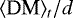$\langle {\textrm{DM}}\rangle_{t}/d$