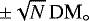 ${\pm}\sqrt{N}\,\textrm{DM}_{\circ}$