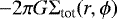 $-2 \pi G \Sigma_{\textrm{tot}}(r,\phi)$