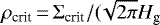 $\rho_{\textrm{crit}}\,{=}\,\Sigma_{\textrm{crit}}/(\!\sqrt{2 \pi } H_{\textrm{g}}$