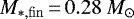 $M_{\ast,\rm{fin}}\,{=}\,0.28~M_{\odot}$