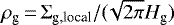 $\rho_{\textrm{g}}\,{=}\,\Sigma_{\textrm{g,local}}/(\!\sqrt{2\pi}H_{\textrm{g}})$