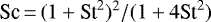 $\textrm{Sc}\,{=}\,(1&#x002B;\textrm{St}^{2})^{2}/(1&#x002B;4\textrm{St}^{2})$