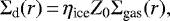 \begin{equation*} \Sigma_{\textrm{d}}(r)\,{=}\,\eta_{\textrm{ice}} Z_{0} {\Sigma_{\textrm{gas}}}(r),\end{equation*}
