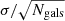 $ \sigma/\sqrt{N_{\mathrm{gals}}} $