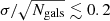 $ \sigma/\sqrt{N_{\mathrm{gals}}}\lesssim 0.2 $