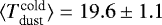 $\langle T_{\textrm{dust}}^{\textrm{cold}}\rangle=19.6\pm 1.1$