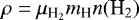 $\rho=\mu_{\textrm{H}_2}m_{\textrm{H}}n({\textrm{H}_2})$