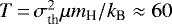 $T\,{=}\,\sigma^2_{\textrm{th}}\mu m_{\textrm{H}}/k_{\textrm{B}} \approx 60$