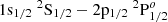 $ 1{\rm s}_{1/2}\ ^2{\rm S}_{1/2}-2{\rm p}_{1/2} \ ^2{\rm P}^o_{1/2} $
