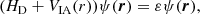 $$ \begin{aligned} (H_{\rm D}+V_{\rm IA}(r)) \psi (\boldsymbol{r}) = \varepsilon \psi (\boldsymbol{r}), \end{aligned} $$
