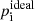 $ p^{\mathrm{ideal}}_{\mathrm{i}} $